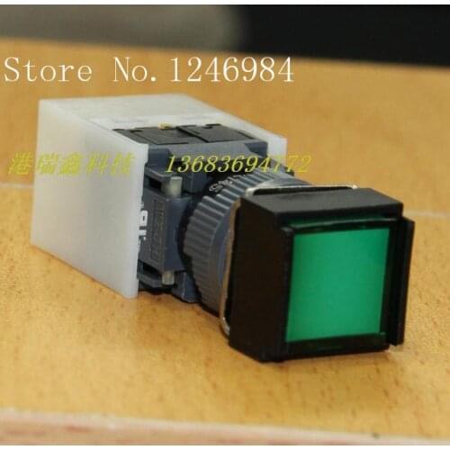 [SA]Electronic switch Jinhong 16MM F -type , double-throw square hole dual illuminated push button switch with lock button--10pc