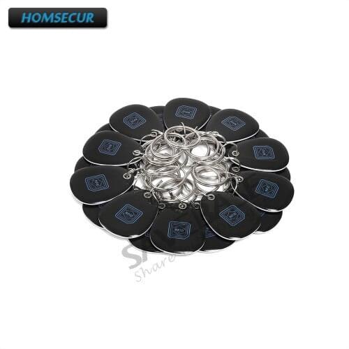 HOMSECUR 20pcs Epoxy PVC IC Tag/Card/Key/Keyfobs For Access Control IC Reader 13.56Mhz