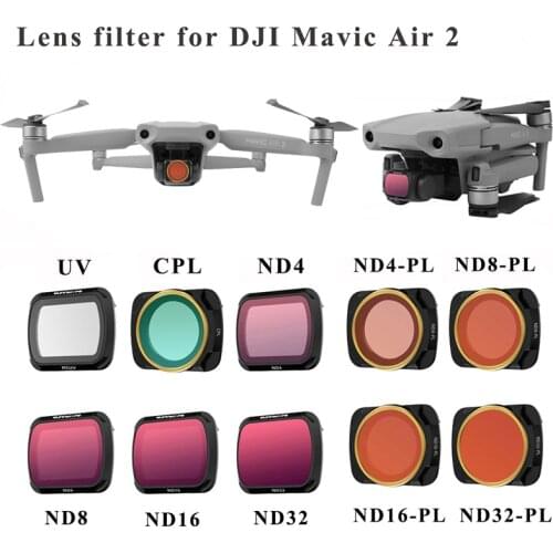 Lens Filter MCUV CPL ND/PL Filters ND 4 816 32 ND4-PL ND8-PL ND16-PL ND32-PL Filter Kit for DJI Mavic Air 2 Drone Accessories