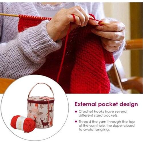 Yarn Sewing Tool Small Projects Storage Bags Yarn Storage Organizer DIY Apparel Needlework Storage Knitting Tote Bag