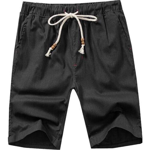 2021 Summer Casual Solid Color Sports Shorts Knee Length Men Drawstring Multi Pockets Training Loose Shorts Leisure Streetwear