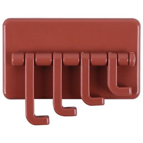 4 Hooks 9.3*5.6cm Strong Self-Adhesive Door Wall Hanging Hook Kitchen Bathroom Weight Suction Rack Suction Cup Suction Cup