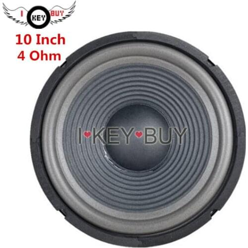 New 10 Inch Car Subwoofer 4 Ohm 255 mm Foam Edge Paper Cone динамики в машину Basin Loudspeaker Woofer 80w Bass Speaker Black