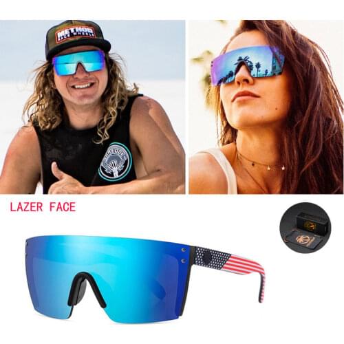 2021new high-quality design Heat Wave brand sunglasses riding square one-piece lens goggles ladies and mens sunglasses with box