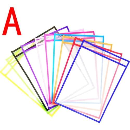 Newly Portable Dry Wipe Pocket Transparent Wear-Resistant File Bag Reusable Storage Supplies for Children Adult