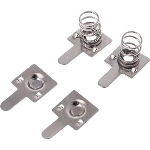 OOTDTY 100 Pcs Metal Battery Spring Plate Set for AA AAA Positive Negative Contact