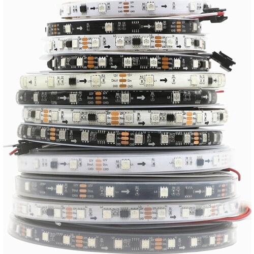 DC12V WS2811 5050 RGB Addressable Led Pixel Strip Light Full Colors Led Strip Ribbon Flexible Digital Led Tape 1 Ic Control 3