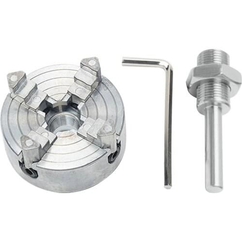 Z011A High Carbon Steel Self-Centering Mini Drill Chuck 4 Jaw Manual Lathe Chuck Manual Chuck Independent Turning Machine