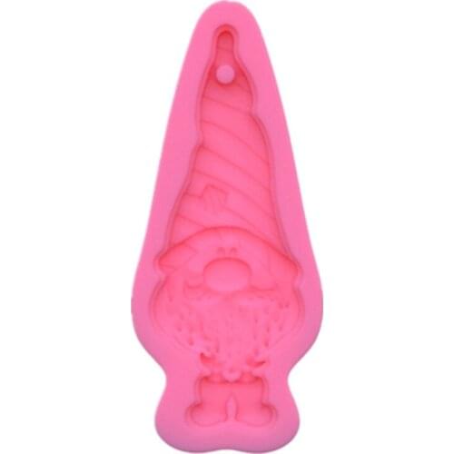 Gnome Keychain Resin Mold Lucky Gnome Santa Claus Pendant Silicone Resin Mold AXYD