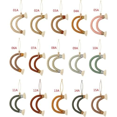 Cute Moon Wall Hanging Ornaments Cotton Kids Room Decor Nordic Style Hanging Decorations Baby Bedroom Decoration Home Decor