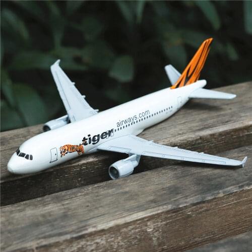 Singapore tiger airways A320 Airplane Diecast Aircraft Model 6" Metal Aeroplane Home Office Decor Mini Moto Toys for Children
