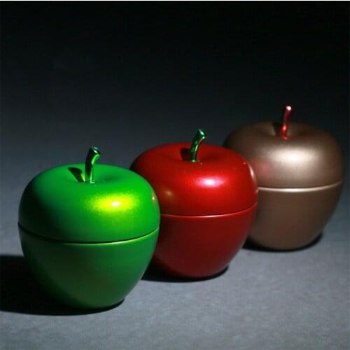 1PC Apple Shaped Mini Tin Tea Suger Candy Sealed Coffee Storage Box Metal Case Wedding Favor Organizer Container