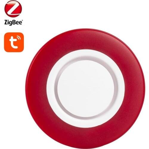 Tuya Zigbee Siren alarm Strobe Flash Horn with 95DB big sounds to threaten thief compatible with Tuya Zigbee Gateway/Hub