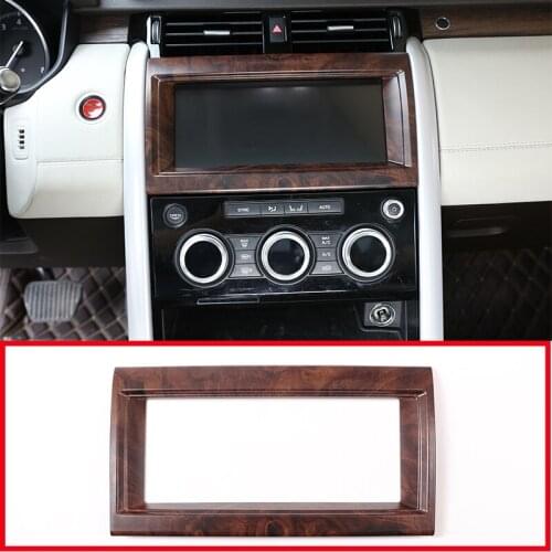 1 Pcs Rose Wood Grain For Land Rover Discovery 5 LR5 L462 2017 2018 ABS Interior Navigation box Frame Cover Trim
