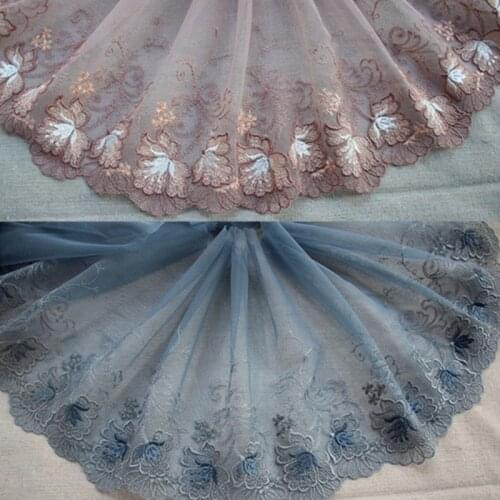 10Meters New Lace Trims Embroidered Vintage Flower Mesh Tulle Trimmings Fabric For Wedding Appliques Bride Dress DIY Crafts