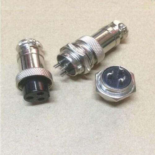 10Pair/Lot GX16-3 GX16 3Pin 3P 16MM Male & Female Wire Panel Connector Circular Aviation Connector Socket Plug