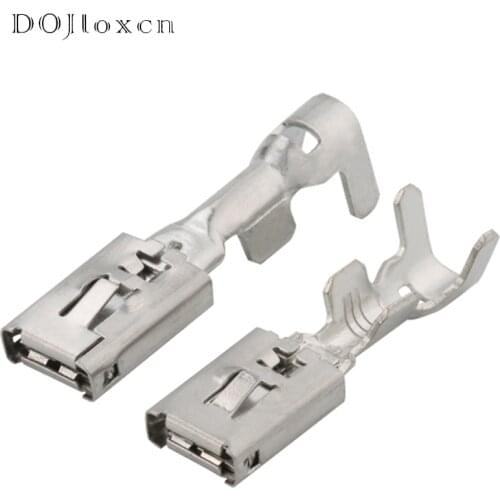 2 Pcs 6.3mm Wiring Terminal DJ6223-6.3C Male Connector AMP Connector Tyco Plugs Socket Fuse Box Wire Harness Soft Jacket
