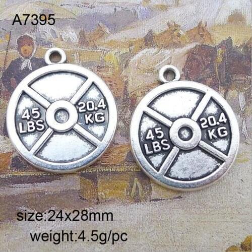 25pcs/lot 24x28mm Vintage Silver Alloy Charms Jewelry Pendant