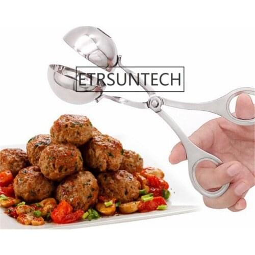 50pcs Stainless Steel Meatball Ice Cream Ball Stuffed Meatball Clip DIY Fish Meat Rice Ball Maker