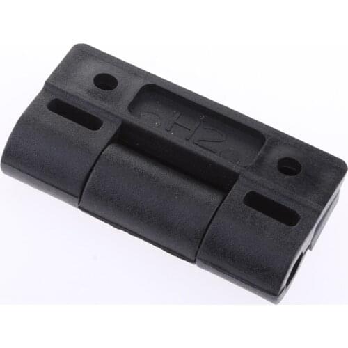 56mm X 43mm Black Plastic Reinforced Window Door Cabinet Butt Bearing Hinge with Pre-drilled Countersunk Hole