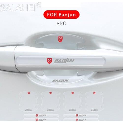 8PCS Anti Scratch Car Door Handle Protection Stickers Film For Baojun 560 360 310 510 730 530 310W RS-5 Auto Decals Accessories