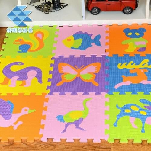 9pcs/Set Creative Eco-Friendly Kids EVA Puzzle Rugs Cute Animal Foam Carpet Fashion Home Decoration Supplies Toys