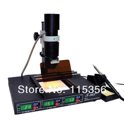 Free Shipping 800W Infrared Heating Rework Station SMT SMD IRDA BGA Welder 120 X120mm T-862