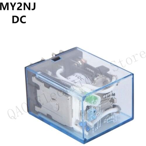 Free Shipping MY2P HH52P MY2NJ Relay Coil General DPDT Micro Mini Electromagnetic Relay Switch LED DC 12V 24V 36V 48V 110V 220V