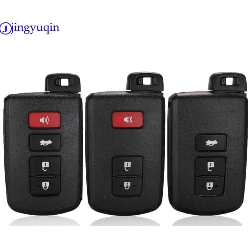 Jingyuqin Remote 3/4 Button Car Key Case Shell For Toyota Camry Corolla Avalon Rav4 Land Cruiser Smart Key