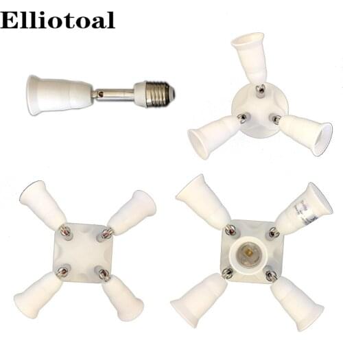 E27 lamp base rotating e27 1 to 3 / 1 to 4 / 1 to 5 Lamp Holder Converter 360 Degrees Flexible Rotation