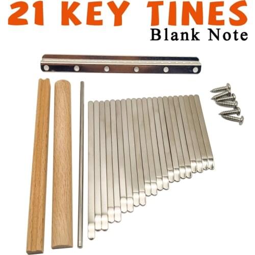 DEXINOR Hobby DIY Kalimba Tines 21 Key Set Original LingTing Blank Keyboard Thumb Piano Instrument Accessories Replacement Parts