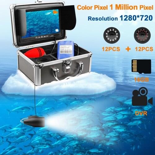 Erchang Underwater Fish Finder Camera HD 1280*720 Screen12pcs White LEDs+12pcs Infrared Lamp Camera For Deeper Smart Fishing
