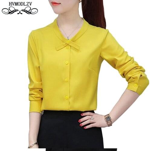HVMODLZV Yellow Blouses