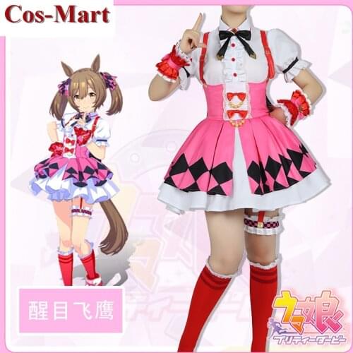 Game Umamusume: Pretty Derby Smart Falcon Cosplay Costume Cute Pink Combat Uniform Activity Party Role Play Clothing Custom-Make