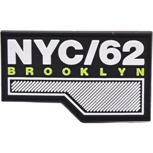 Customized Colorful Rubber Badges With Adhesive Fastener Tape 3D Logo Pvc Rubber Clothing Labels With Loop And Hook For Bags