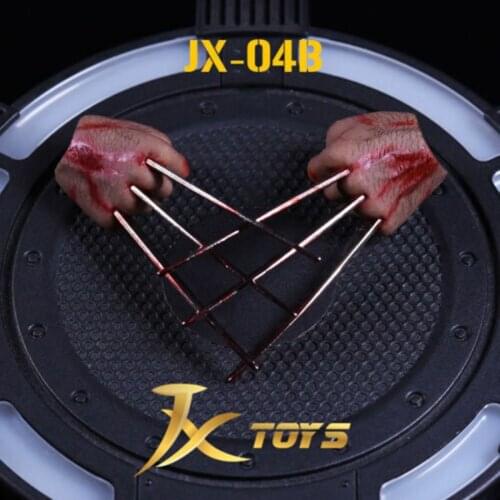 JXTOYS JX-04B Handtype Male sTRONG Soldier Figure Hand Model Toy 1/6th scale Fist Claw With Bloodstain Collection Toys