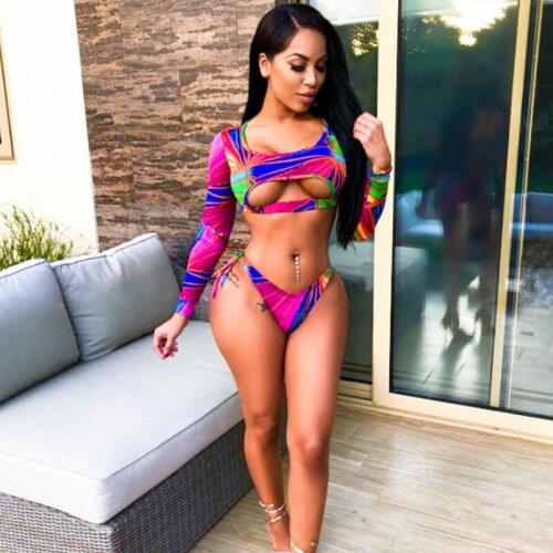 Bikini Set Print Swimwear Women Bathing Suit Sexy Swimsuit 2020 New Summer Beachwear