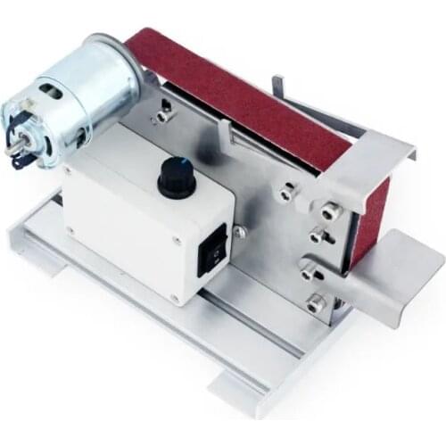 Small Mini Electric Belt Sander DIY Polishing Machine Fixed Angle Blade Sharpener Woodworking Bench Grinder