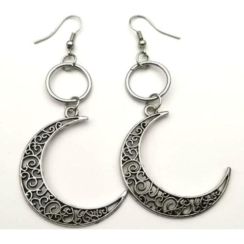 Fashion Crescent-shaped Bondage Earrings, Double Crescent-shaped New Star Earrings, Celestial Jewelry, Personalizeds Earrings