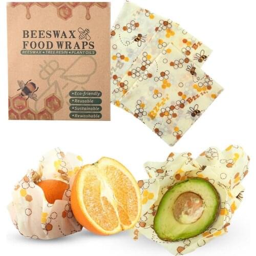 Food Organic cotton Beeswax Cloth Seal Food Wrap Reusable Zero waste Food Fresh Keeping Wrap Vacuum Silicone Wrap Dropshippg