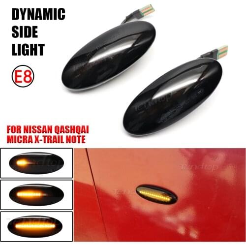 For Nissan Juke F15 Micra K12 K13 Nissan Note E11 Scroll Dynamic Blinkers Sequential Flashing Light Turn Signal Side Marker Lamp