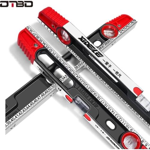 Precision aluminum alloy water level indicator digital scale horizontal length measurement capability spirit bubble level tool