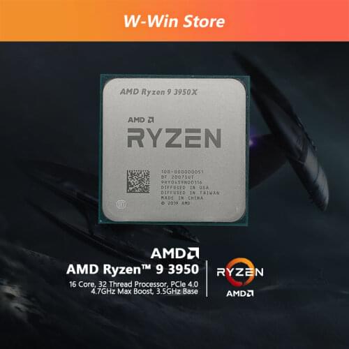 AMD Ryzen 9 3900X Ryzen 9 3950X R9 3950X 3.5 GHz 16-Core 32-Thread CPU Processor 7NM L3=64M 100-000000051 Socket AM4