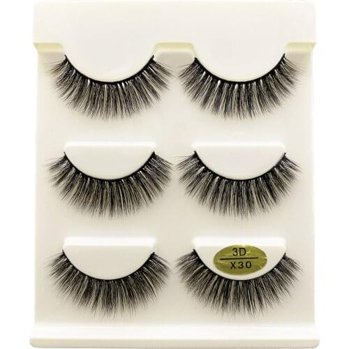 3 Pairs Lashes Eye Eyelash Extension Natural Long False Eyelashes Fluffy Wispy Faux 3d Mink Lashes Soft Thick Handmade Maquiagem