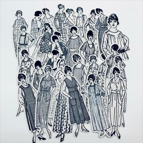 Retro Lady Sticker DIY Junk Journal Craft Diary Happy Planner Creative Scrapbooking Decorative Stickers