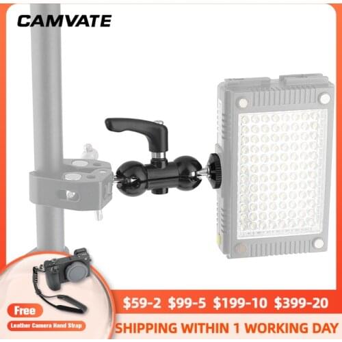 CAMVATE 360° Swivel Ball Head Mount With Doual-end 1/4"-20 Thread For Flashlight/Monitor/LED/Action Camera/Microphone Connecting