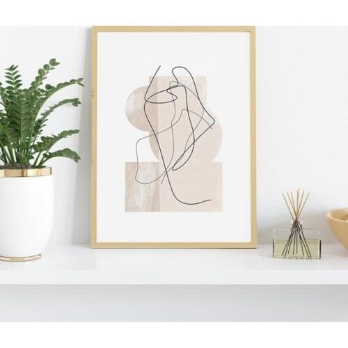 Contemporary Abstract Line Drawing Art Prints Modern Wall Art Canvas Painting Nordic Minimalist Style Poster Living Room Decor