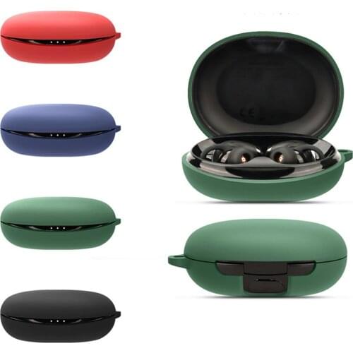 Protective Skin Case With Carabiner Earphone Case For Anker Life Soundpeats A2 NC Soft Protective Cover Shell Earphone Anti-drop