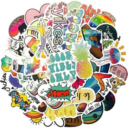 10/30/50PCS Small Fresh Non-repetitive Stickers Waterproof Car Removable EBay Graffiti Stickers Decorative Toys Wholesale