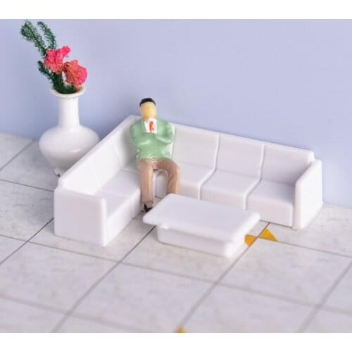 2sets/lot Architecture Plastic 1/50 1/75 Scale Model Sofa For Building Model Kits Toy Or Indoor Design